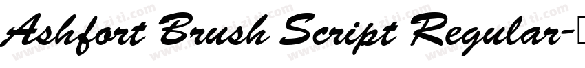 Ashfort Brush Script Regular字体转换